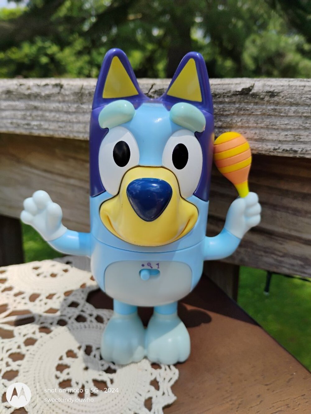 VTech Shake-It Bluey interactive toy ages 3 and up lights up and talks preowned